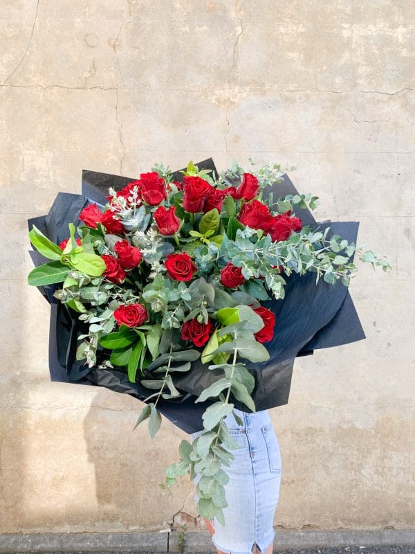 Double Dozen Premium Red Roses Bouquet