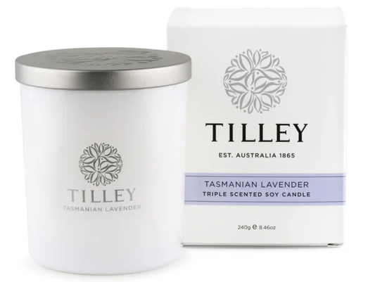 Tilley Triple Scented Soy Candle (240g) Tasmanian Lavender