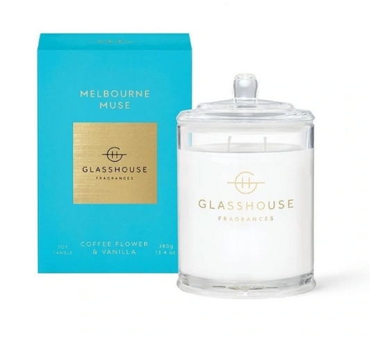 Glasshouse Fragrances Soy Candle (380g) Melbourne Muse - Coffee Flower & Vanilla